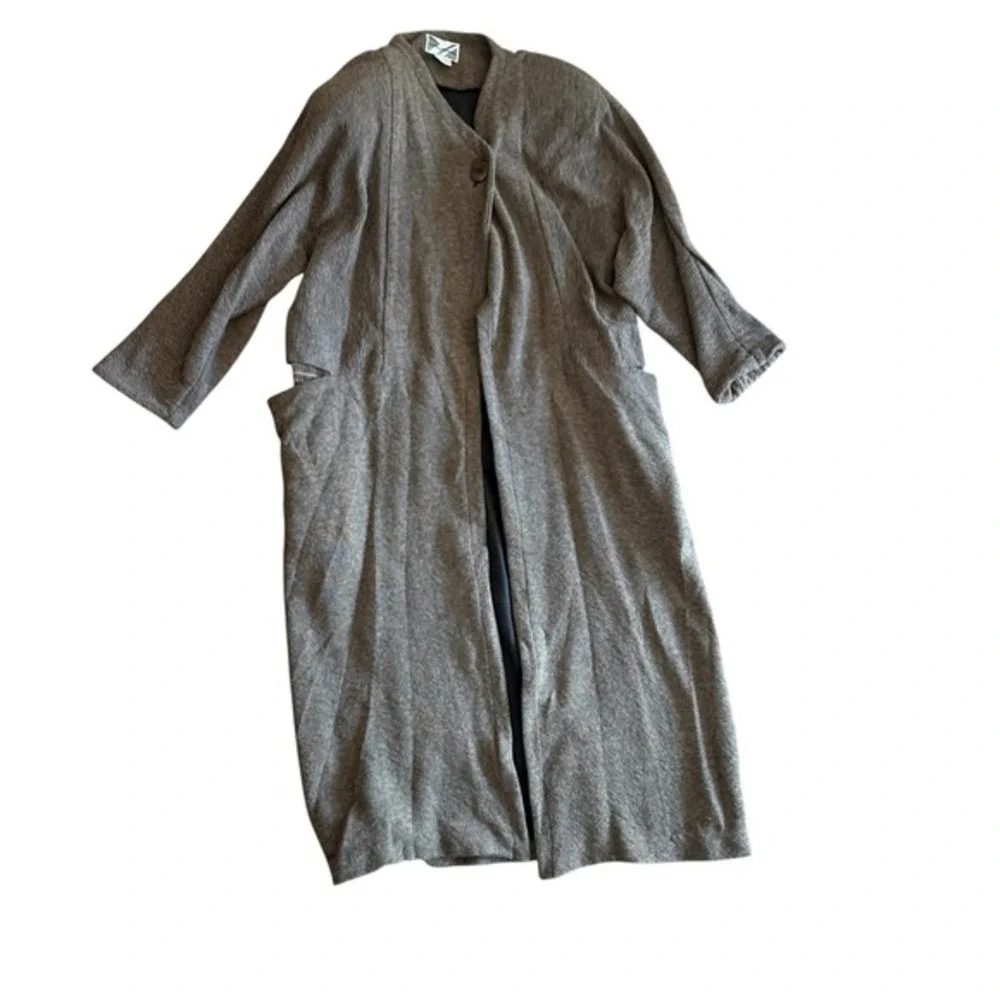 Vintage Lynn French oversized duster cocoon coat - Picture 2 of 10